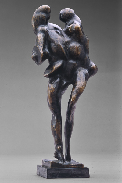 Partnerschaft, Grafik, Otto Berndt Steffen, 1986, Kohlezeichnung auf Papier