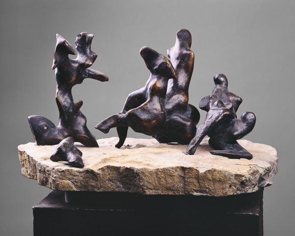 Schrei der Zeit, Plastik, Otto Berndt Steffen, 1996, Kalkstein